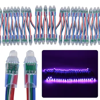 1000шт DC5V/12V 12mm F8 RGB LED Pixel Module Light IP68 водонепроницаемый RGB LED шнур (50шт/Жало)