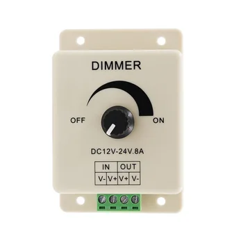 Светодиодный светильник с диммером, контроллер питания постоянного тока 12 В 24 В 8А, драйвер светодиодной ленты с регулируемой яркостью, светодиодная лампа D1