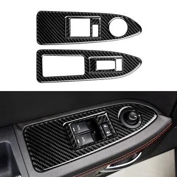 Отделка панели переключателя стеклоподъемника автомобиля из углеродного волокна, наклейки для Dodge Challenger 2008-2014, Аксессуары для интерьера