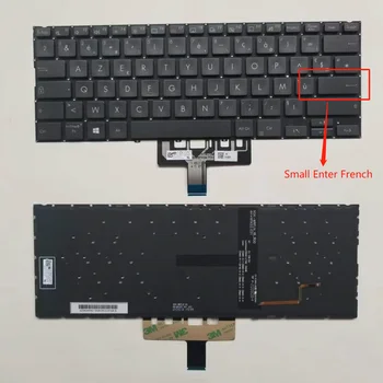 Новая клавиатура с подсветкой для американского французского и тайского языков Asus ZenBook Flip 14 UX463 NSK-WRGBU 0F 9J.NFKBU.G0F OKNBO-262VFR00 OKN1-A11FR13 Черный