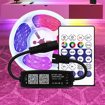 USB DC 5V 12V 24V 3Pin RGB Адресуемая Полоса Света Smart Music Микрофон Датчик Звука 2.4 G Удаленное ПРИЛОЖЕНИЕ Bluetooth Пиксельный Светодиодный Контроллер