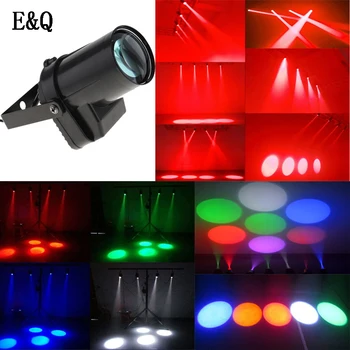 10W Mini DMX512 Stage Light RGBW Дискотечный Луч LED Pinspot Light Для DJ Party KTV Mirror Ball Pin Spot Lights Точечные Светильники