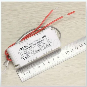 Электронный трансформатор мощностью 60 Вт с регулируемой яркостью для галогенной лампы MR11/MR16 G4 Crystal Источник питания AC220V-AC12V