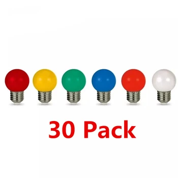 Цветная светодиодная лампа E27 220V G45 3W, 6-Цветная RGB Лампада, Светодиодная лампа для декора, Праздничная Рождественская лампа, Бытовая Лампочка