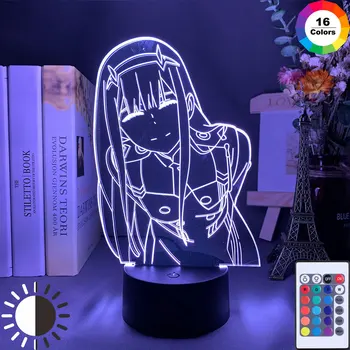 Светодиодный ночник с нулевой фигурой, настольная 3D лампа для декора спальни, свет, подарок из аниме, Дорогая в двух лампах