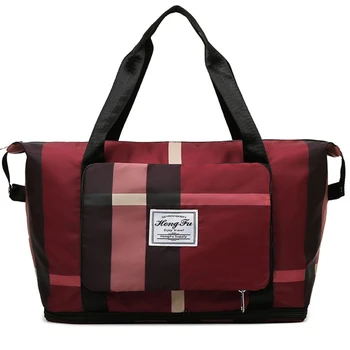 Дорожная спортивная сумка, складная спортивная сумка на плечо, сумки для выходных и ночевок, большая вместимость, сухое и влажное отделение для женщин