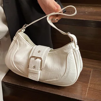 Модная женская сумка через плечо, сумка подмышками, шикарная маленькая квадратная сумка, сумка через плечо, однотонная сумка-мессенджер, летние сумки 2023
