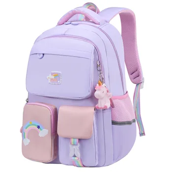 Корейская мода радужный плечевой ремень школьная сумка для подростков девочек Детские водонепроницаемые рюкзаки детские школьные сумки mochila
