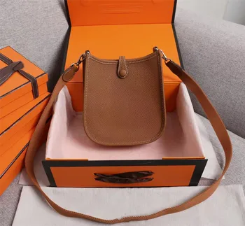 Женская Дизайнерская брендовая модная сумка через плечо Роскошная однотонная сумка через плечо из натуральной кожи, Женская классическая сумочка среднего размера, новинка 2021 года