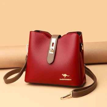 Женская Роскошная Модная сумка через плечо 2023 года, Высококачественная Кожаная Минималистичная Темпераментная сумка через плечо, Дизайнерская сумка-мешок