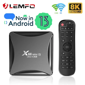 LEMFO X88 MINI 13 TV Box Android 13 8K Двухдиапазонный Wifi Видеовыход 4K 4GB 64GB RK3528 Android TV Box Android 13 PK H96MAX