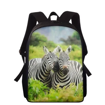 Рюкзак с 3D рисунком зебры для подростков, школьные сумки для мальчиков и девочек, мужской рюкзак, рюкзаки для ноутбуков, Детский школьный рюкзак, сумка