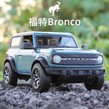 1: 24 Ford Bronco Badlands 2021 Имитация модели автомобиля из сплава, изготовленная на заказ, Металлическая игрушка, коллекция моделей внедорожных автомобилей, подарок для детей