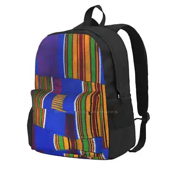 Ткань Кенте, Гана, Западноафриканский принт, школьная сумка для хранения, Студенческий рюкзак, ткань Кенте, Гана, Западная Африка, Африканский Синий Желтый