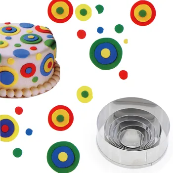 набор круглых формочек из нержавеющей стали для торта, печенья, глины, полимерного формовочного инструмента