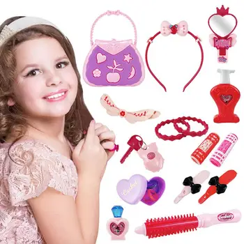 Набор игрушек для притворного макияжа, игрушки для поддельного макияжа для детей, набор игрушек для тщеславного макияжа для маленьких девочек, набор игрушек для макияжа в подарок на День рождения