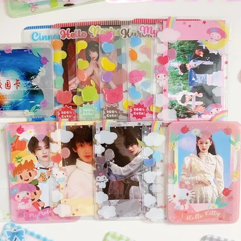 Kawaii Hello Kittys Y2K Sanrio Карточный Рукав Cinnamoroll Kuromi Милые Аниме Студенческие Подарки Проездной На Автобус Метро Фотография Игрушки Для Девочек