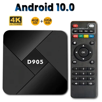 Сетевая телеприставка Android Tv Android 10 Amlogic S905 Tv Box Медиаплеер Tv Box D905 Android 10 Youtube Amlogic 1g 8gSmart Lif