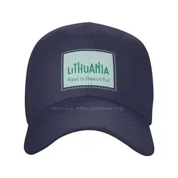 Джинсовая кепка с логотипом Государственного департамента туризма Литвы высшего качества, бейсболка, вязаная шапка
