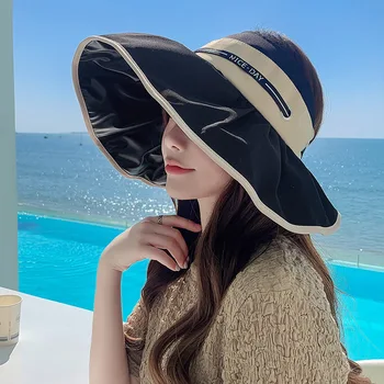 2023 новая солнцезащитная шляпа женская летняя рыбацкая шляпа складная наружная солнцезащитная шляпа с защитой от ультрафиолета с большим карнизом