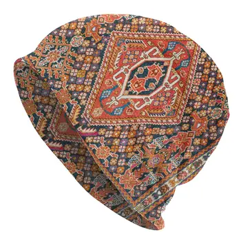 Антикварные персидские племенные турецкие шапочки-килим, модные зимние теплые вязаные шапки унисекс, винтажные богемные этнические художественные шляпы-капоты