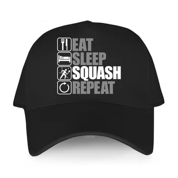 Винтажные кепки yawawe уличная летняя шляпа унисекс Eat Sleep Squash, бейсболка с хлопковым принтом, мужская регулируемая хип-хоп шляпа